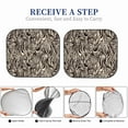 thumbnail image 6 of Naloa Leopard And Zebra1 Print 2-Piece Windshield Sunshade,Foldable Car Front Window Sun Shades,for Most Sedans SUV Truck-Small, 6 of 6