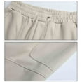 thumbnail image 3 of Ceisia Men Solid Color Loose Casual Pants Elastic Waist Drawstring Sports Gift Work Trousers, 3 of 9