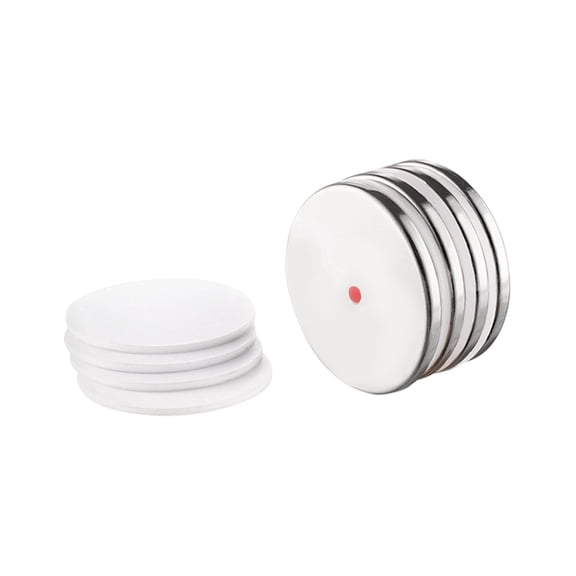 4pk - Neodymium Disc Magnets 1.26" x 1/8" (32mm x 3mm) with Double-Sided Adhesive – Rare Earth Magnets for Crafts, DIY, Science, Office & Hobby - Shipping Included