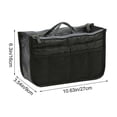 thumbnail image 3 of Bolsa Organizadora de Viaje con Doble Cremallera, Bolsillos de Malla Transparente y Diseño Multicompartimento: Bolsa de Almacenamiento Plegable de Poliéster para Cosméticos, Artículos de Aseo, Papele, 3 of 6