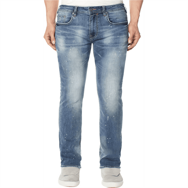 Buffalo David Bitton Evan-X Slim Fit Jeans para hombre, azul, 38 W