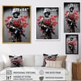 thumbnail image 4 of Designart "Street Art Depicting a Soldier at War I" Fashion Canvas Wall Art - Glam Red Pop Art Entryway Wall Art Print, 4 of 6