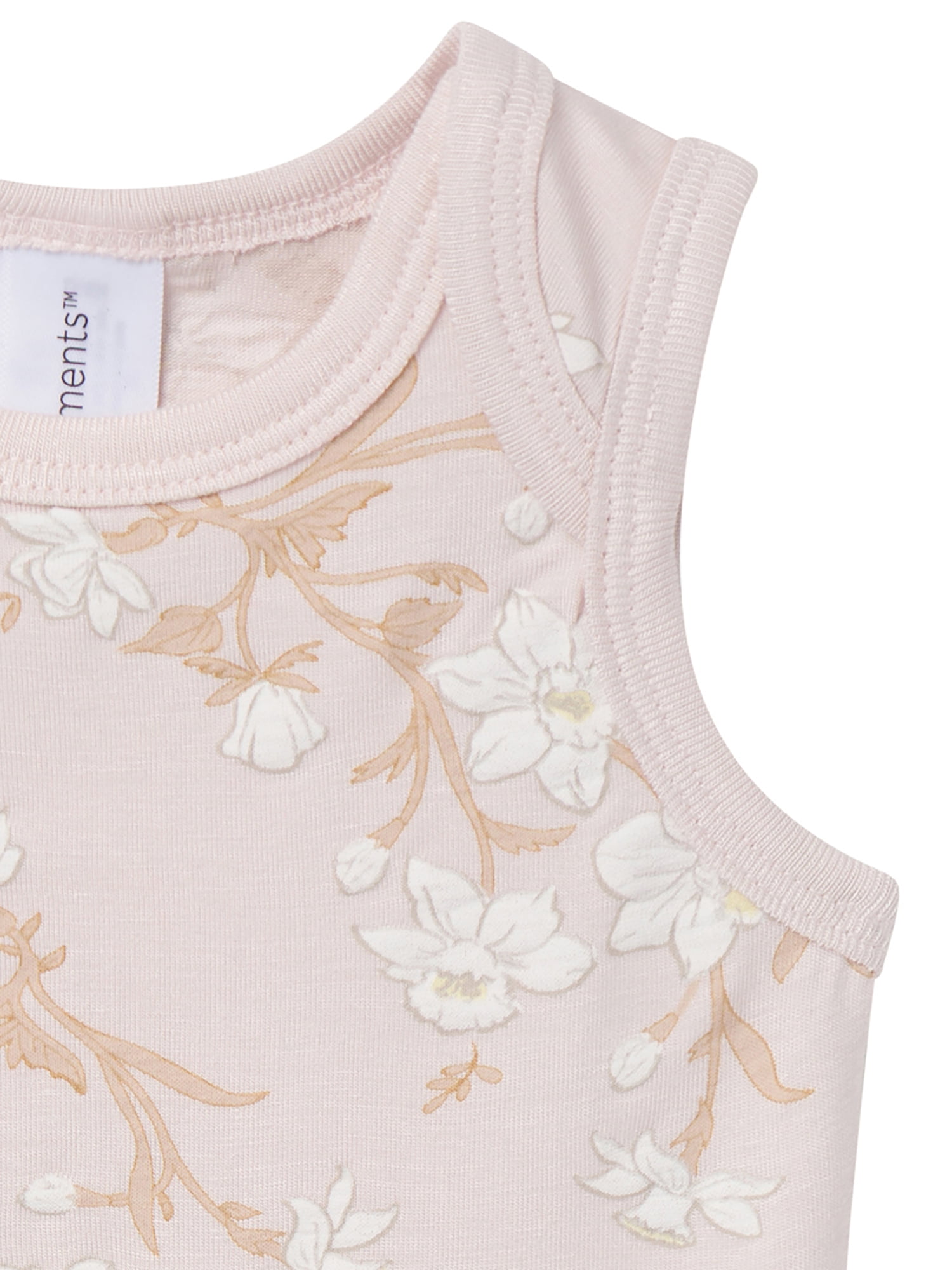 Modern Moments by Gerber Baby Neutral Viscose Sleeveless Bodysuit and Short Outfit Set, 2-Piece, Sizes Newborn - 12 Months
