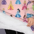 thumbnail image 3 of Oversized Wearable Blanket Hoodie,Colorful Princess Pattern Sherpa Blanket Hoodie with Super Pockets,Super Warm Fuzzy Pullover for Women & Men, 3 of 6
