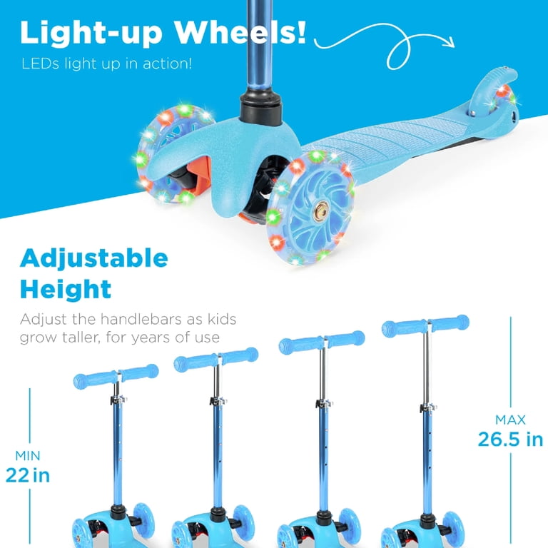 Best Choice Products Kids Mini Kick Scooter w/ Light-Up Wheels