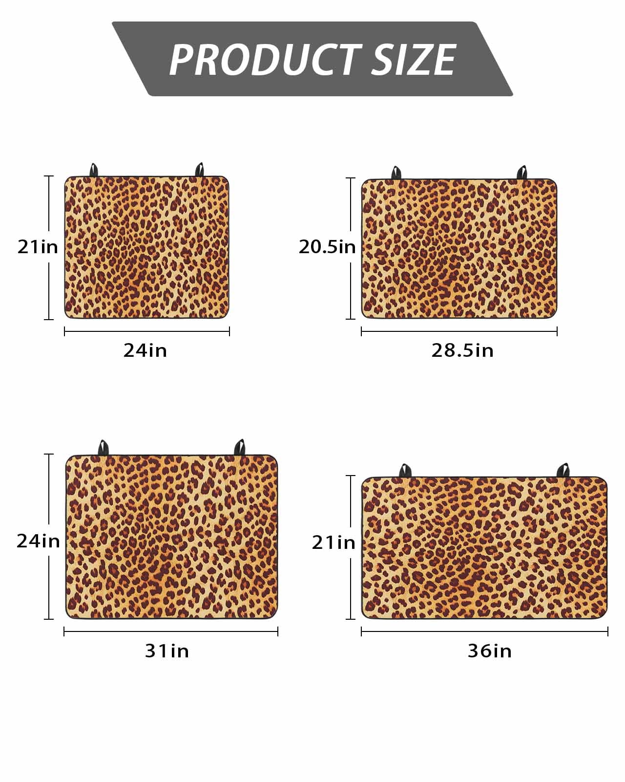 Stove Top Covers for Electric Stove, Leopard Texture Print Glass Stovetop Cover Protector, Orange Yellow Retro Farmhouse Induction Cooktop Protector Oven Mat for Kitchen Countertop 24"x21"