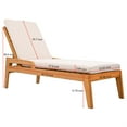 thumbnail image 2 of Safavieh Caledonia Brazilian Teak Wood Chaise Lounge in Natural / White, 2 of 15