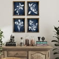 thumbnail image 4 of Rustic Navy Blue Botanical Wall Art Vintage Flower Poster Picture Plant Wall Print Modern Farmhouse Floral Painting French Country Kitchen Room Decor - Cobalt Blue Leaf Sketch - Antique Indigo, 4 of 6