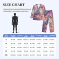 thumbnail image 4 of Lsque Colorful Cloud White Horse Pattern Long Sleeve Pajama Set for Men - Soft 2-Piece Sleepwear and Loungewear Set with Pockets, Comfy Nightwear-XX-Large, 4 of 7