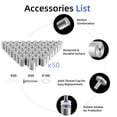thumbnail image 4 of Paquete de 50 tornillos Standoff de acero inoxidable para letreros acrílicos, 4 of 7