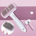 thumbnail image 1 of Cepillo rosa para mascotas, ideal para perros y gatos. Cepillo autolimpiante para pelo suelto. Elimina eficazmente hasta el 95 % del pelo suelto y la caspa. Apto para perros y gatos de pelo corto y la, 1 of 5
