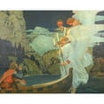 thumbnail image 2 of Frederick Judd Waugh 18x15 Black Ornate Wood Framed Double Matted Museum Art Print Titled - The Knight of the Holy Grail (ca. 1912), 2 of 5
