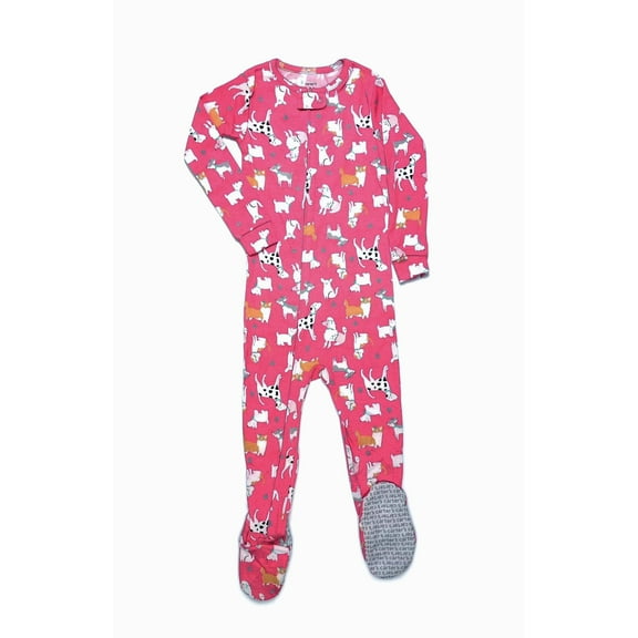 Carter's Girl's Pink Dalmatian, Corgi, Poodle Cotton Pajama Sleeper, Size 4T