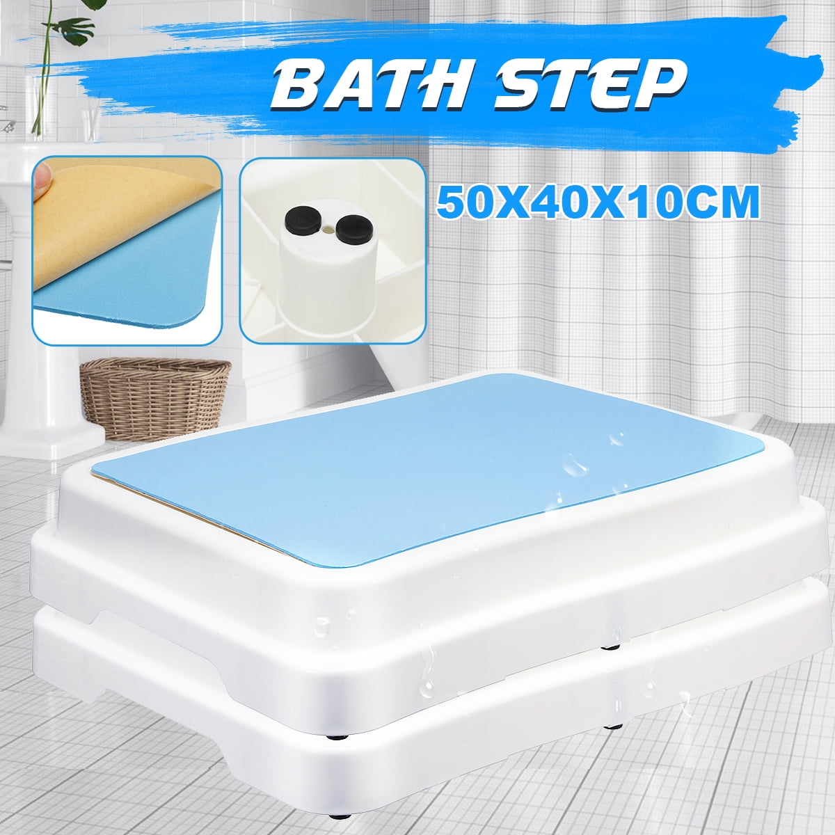 Stackable Bath Steps SlipResistant Safety Aid Shower Step Stools