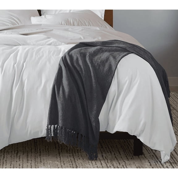 PG Viscose Chenille Throw Blanket (50x60, PG Blue)