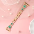 thumbnail image 2 of Adecuado para reloj de metal con trébol de cuatro hojas de Apple con cadena de reloj de diamantes Apple Watch7/SE/6/5/4/32, 2 of 5
