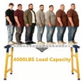 thumbnail image 3 of Heavy Duty Steel Construction Workbench, Folding Work Platform, Work Bench and Welding Table with Versatile Portable, Carbon Steel Frame, with 4 Wheels for Interior Decoration, 3 of 15