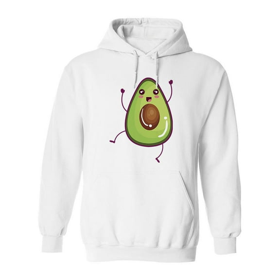 Kawaii Jumping Avocado Hoodie Men -Image by Shutterstock, Male Large