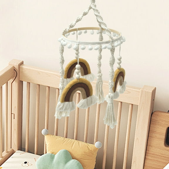 Baby Mobile for Crib Rainbow Baby Mobile - Crib Mobile for Girls - Boho Crib Mobile - Boho Nursery Decor for Baby Boys & Girls