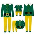 thumbnail image 6 of Christmas Family Pajamas Matching Sets Casual Christmas Elf Pajamas Holiday Long Sleeve Crew Neck Sleepwear Mommy and Me Christmas Pajamas, 6 of 7