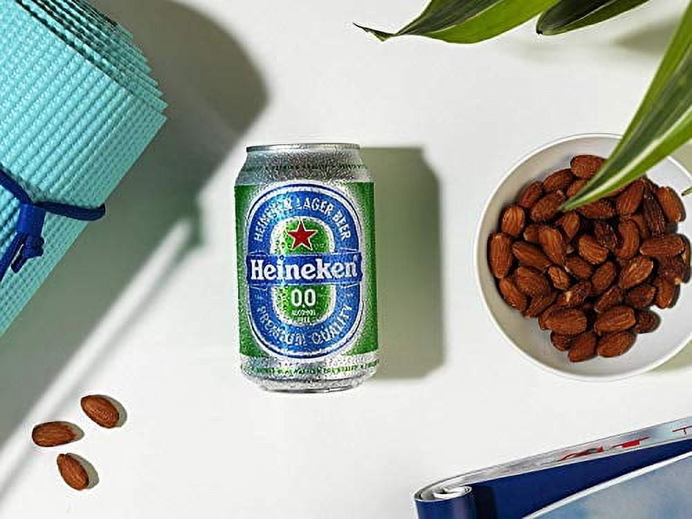 Heineken 0.0% Non-Alcohol, Alcohol Free Beer, Great Taste, Zero Alcohol, 11.2 Fl Oz | Case of 24 Cans