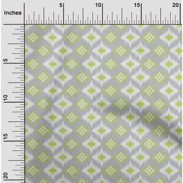 oneOone Tissu Viscose Georgette Tissu Imprimé Géométrique 1 Yard 42 Inch Wide