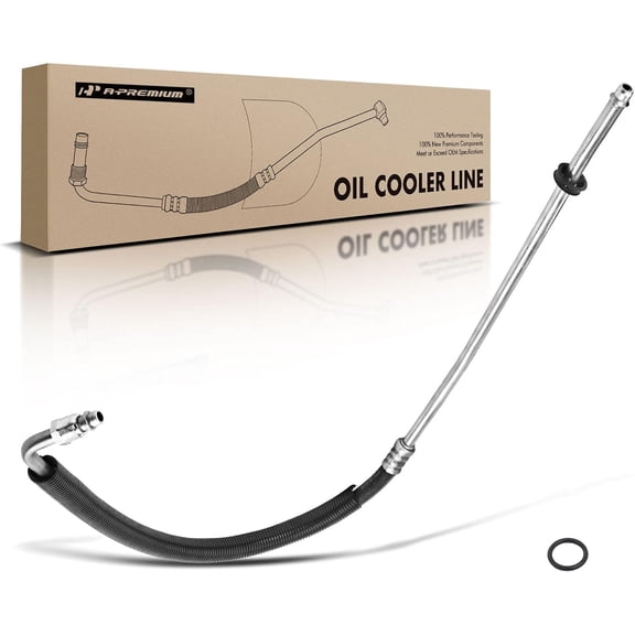 A-Premium Inlet Lower Engine Oil Cooler Line Hose Assembly Compatible with Chevrolet Chevy GMC C1500 1996-1999 C2500 1996-1998 V8 5.0L