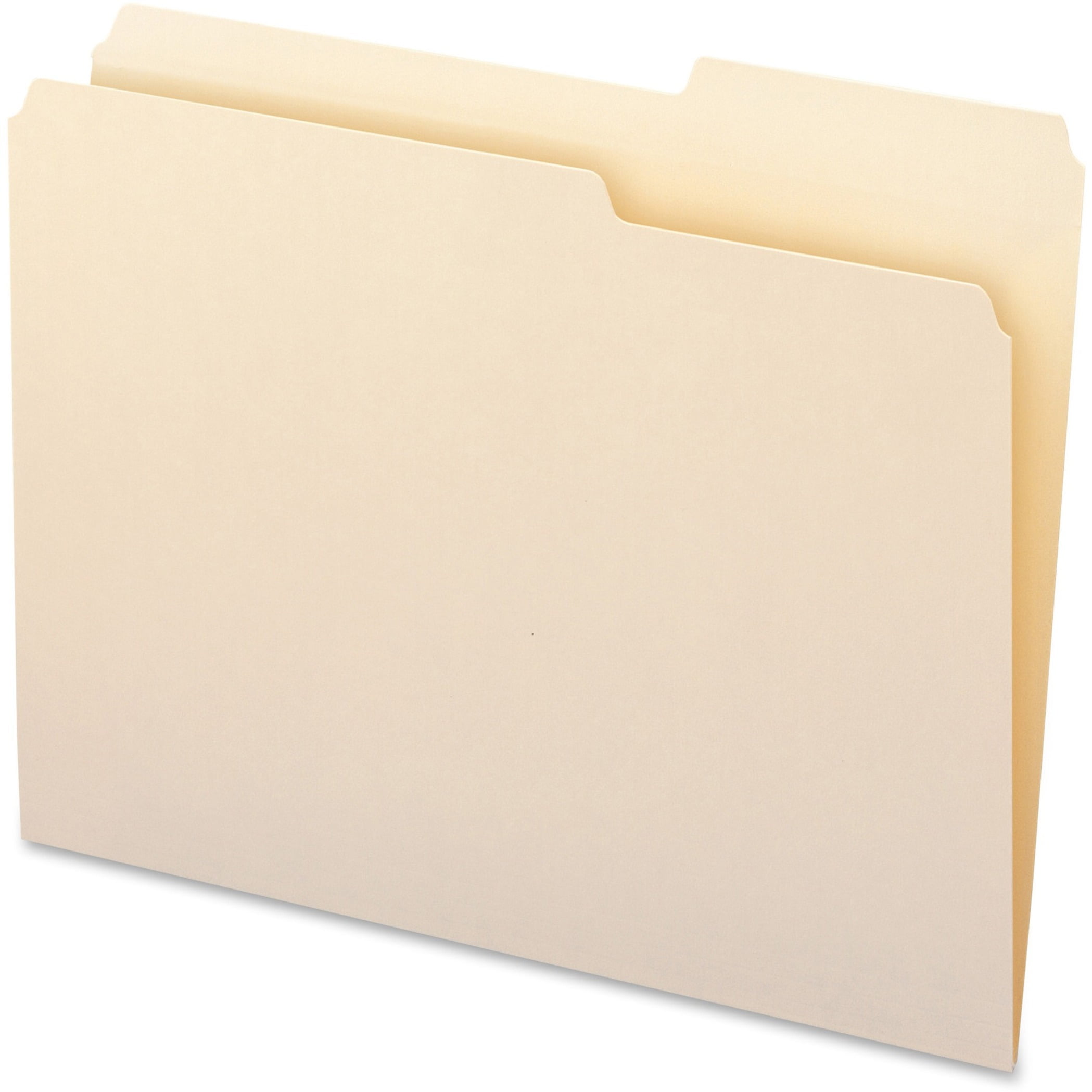 Smead 10385 Guide Height File Folders, 2/5 Cut Right Top Tab, Letter, Manila, 100/Box