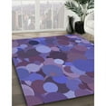 thumbnail image 3 of Ahgly Company Machine Washable Indoor Round Transitional Medium Slate Blue Area Rugs, 8' Round, 3 of 7