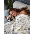 thumbnail image 3 of Gray Botanical Twim XL Size Flat Sheet, Wrinkleproof & Fadeproof Cooling Flat Bed Sheet Only, Farmhouse Spring Summer Floral Leaves Breathable Soft Bedding Top Sheets 66 x 102 Inches, 3 of 8