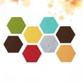 thumbnail image 7 of LOLIPPYY 8-Piece Colorful Hexagon Felt Wall Stickers Set, Multifunctional Message Board for Home and Office Wall Decoration, Random Colors, 7 of 7