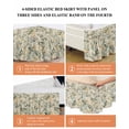 thumbnail image 6 of Sage Green Yellow Botanical Wrap Around Bed Skirts for Queen Bed 18" Drop,Bed Skirt with Adjustable Elastic Belt Dust Ruffle Bed Valance for Bedroom Hotel Luxury Spring Summer Vintage Bed Frame Cover, 6 of 7