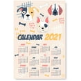 thumbnail image 1 of Calendar 2021 Poster Print Wall Art for Boys Girls Nursery Play Room Decor Ideas Funny Dogs Pets Animal Lover Gifts for Kids, 1 of 3