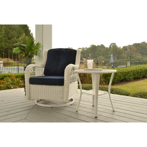 Tortuga Outdoor Rio Vista 2-Piece Table and Chair Set - White