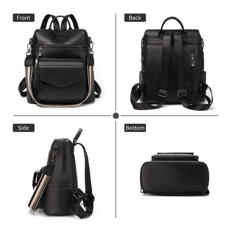 Women\'s Convertible Leather Backpack Purse with Wristlet, Laptop Travel Bag CLUCI Womens Backpack Purse Leather Convertible Bookbag  main image 4