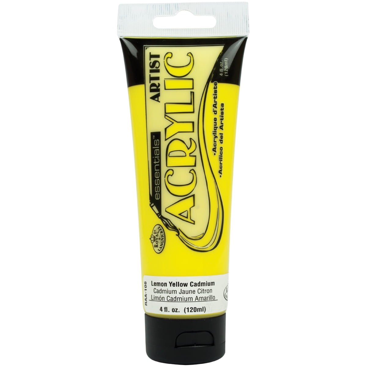essentials acrylic paint 4oz lemon yellow