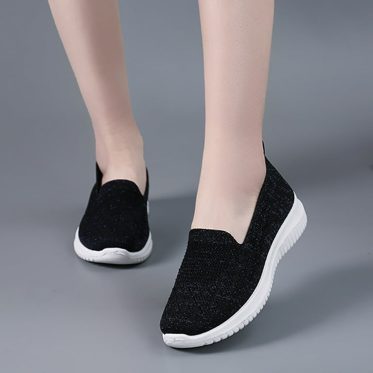 Yindaity Womens Slip On Shoes Ladies Flat Pumps Comfy Casual