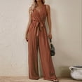 thumbnail image 6 of Women'S Jumpsuits, Rompers & Overalls Fashion Summer Solid Sleeveless Suspender Jumpsuit Breathable Rompers, 6 of 7