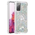 thumbnail image 2 of Funda para Samsung Galaxy S20 FE 4G/5G con Brillo Líquido Flotante, Purpurina, Parachoques y Anillo Giratorio Soporte, 2 of 5