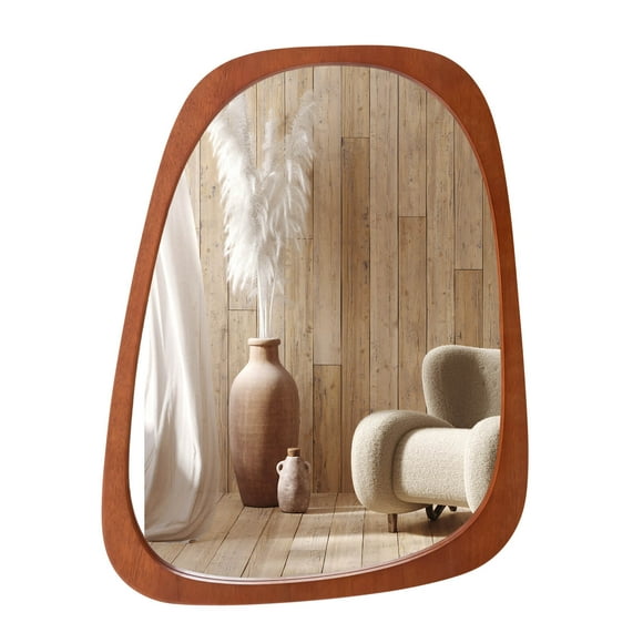 Costway 26.5" x 21" Irregular Wall Mirror Asymmetrical Abstract Irregular Shaped Mirror