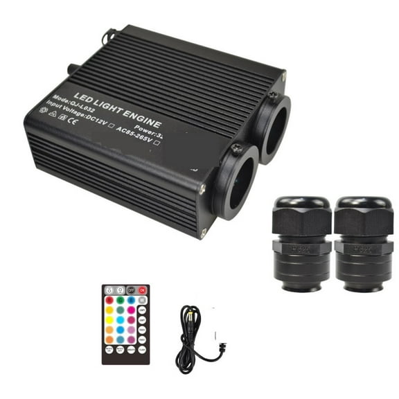 32W Double Heads Bluetooth APP&28Key Sound Remote Control Headliner RGBW LED Fiber Optic Star Ceiling Light Engine ,Safe to Use