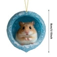 thumbnail image 3 of Christmas Animals Print Acrylic Hanging Christmas Gifts For Family Colleagues Christmas Tree Decoration, 3 of 9