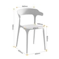 thumbnail image 7 of Dining Chairs, Stackable Plastic Chairs Set of 4, Polypropylene Seat with Reinforced Feet, Kitchen and Patio Chairs, 29.9 Inch White, 7 of 7