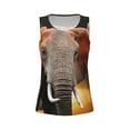 thumbnail image 5 of Goofa Elephant Sunset in Kenya Printed Womens Workout Tops for Women Sleeveless Yoga Shirts Athletic Running Tank Tops Sleeveless Gym Clothes Workout Apparel-XX-Large, 5 of 9
