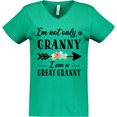 thumbnail image 3 of Inktastic I'm Not Only a Granny I'm a Great Granny with Flowers Women's V-Neck T-Shirt, 3 of 5