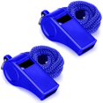 thumbnail image 1 of Pack de 2 Silbatos Deportivos Azules Extra Fuertes, 120dB, con Cordón, para Entrenadores, Árbitros, Supervivencia y Emergencias, 1 of 5