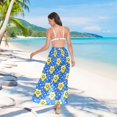 thumbnail image 7 of Women Sarong Wraps Soccer Star Footballs Swimsuit Beach Pareo Bikini Coverups Skirt M, 7 of 7