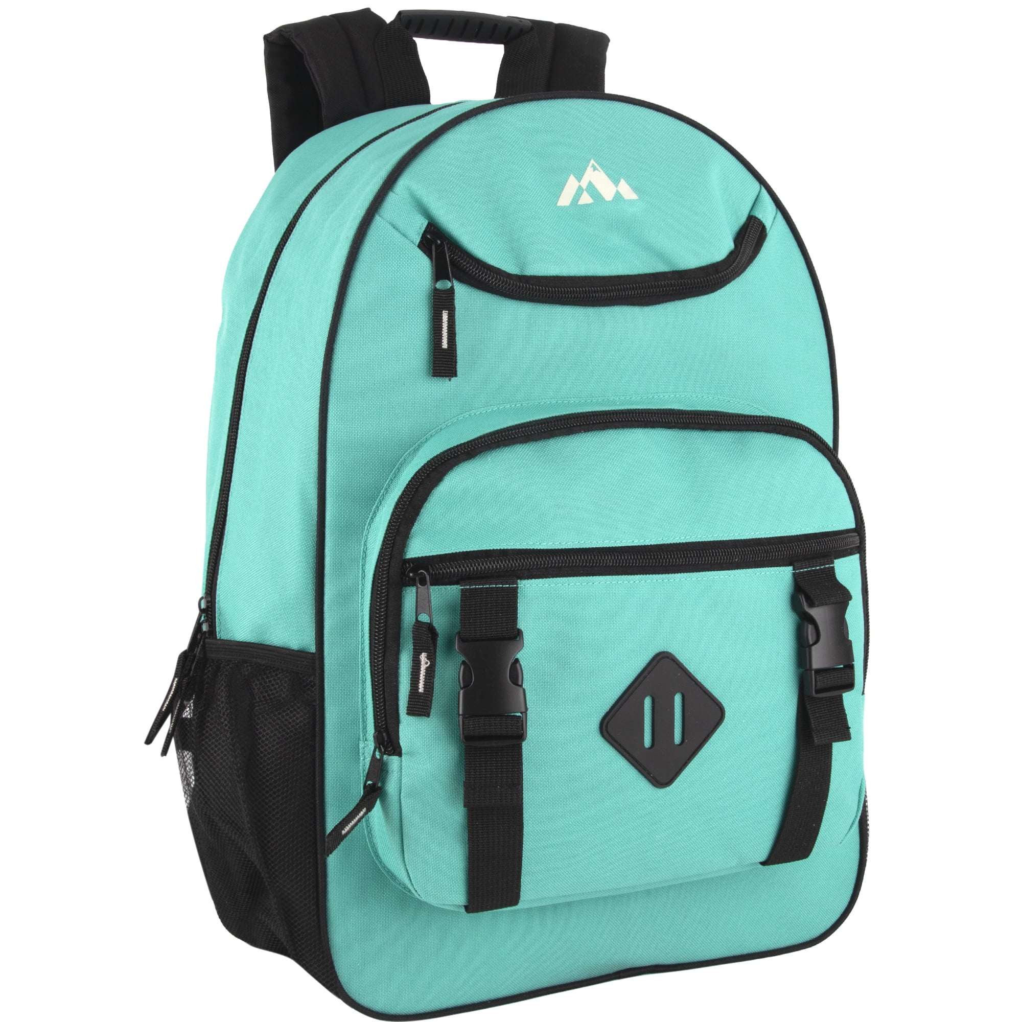 24 Pack of Two Tone Multipocket Buckle Strap Backpacks for Camping, Commuting and Travel in Female Colors Pack