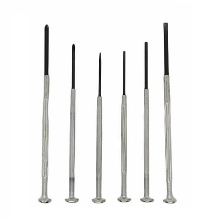

Handy Housewares 6 pc Precision Screwdriver Set - Flathead and Philips Mini Screwdriver Bits