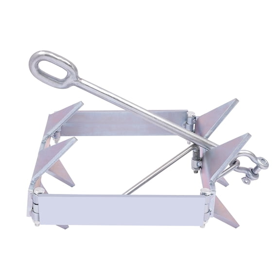 Sliding Boat Anchor, Galvanized Steel Foldable Cube Anchor for Sand/Rock/Seaweed Bottoms